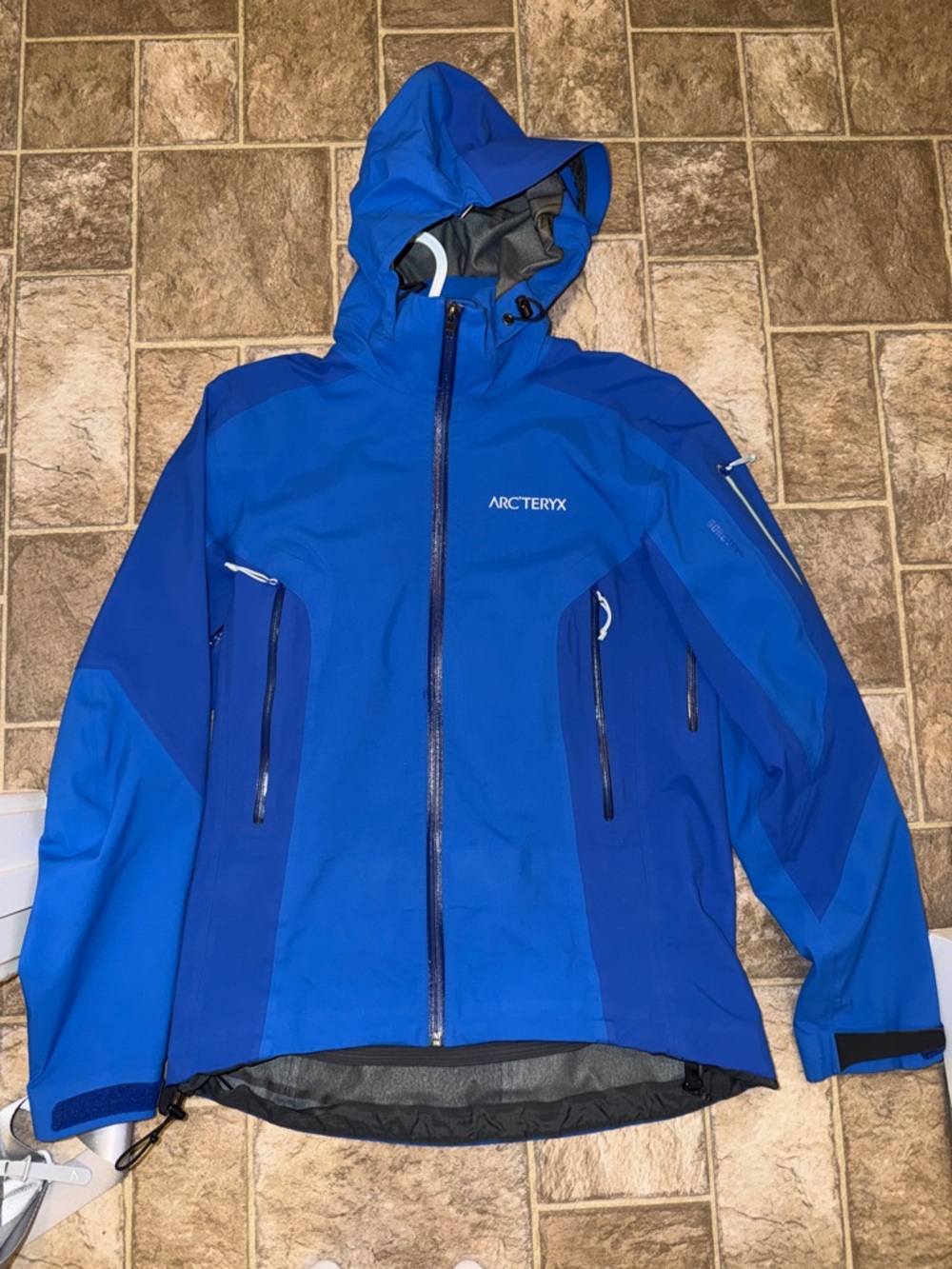 Arc'teryx Royal Blue Waterproof Hooded Shell Jacket